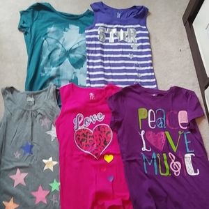 5 Shirts sz XL 14 Children Place Old Navy Girls